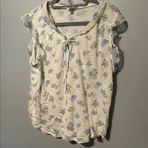 Lucky Brand Blue Floral Women's Blouse